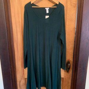 NWT J. Jill Evergreen Sweater Dress XLT